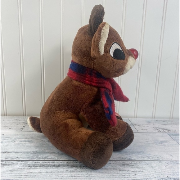 Rudolph the Red-Nosed Reindeer Stuffed Plush by DanDee Musical Nose Lights Up - Picture 4 of 11